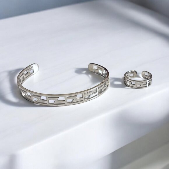 Ring & Cuff Bangle Set - Picture 1 of 6